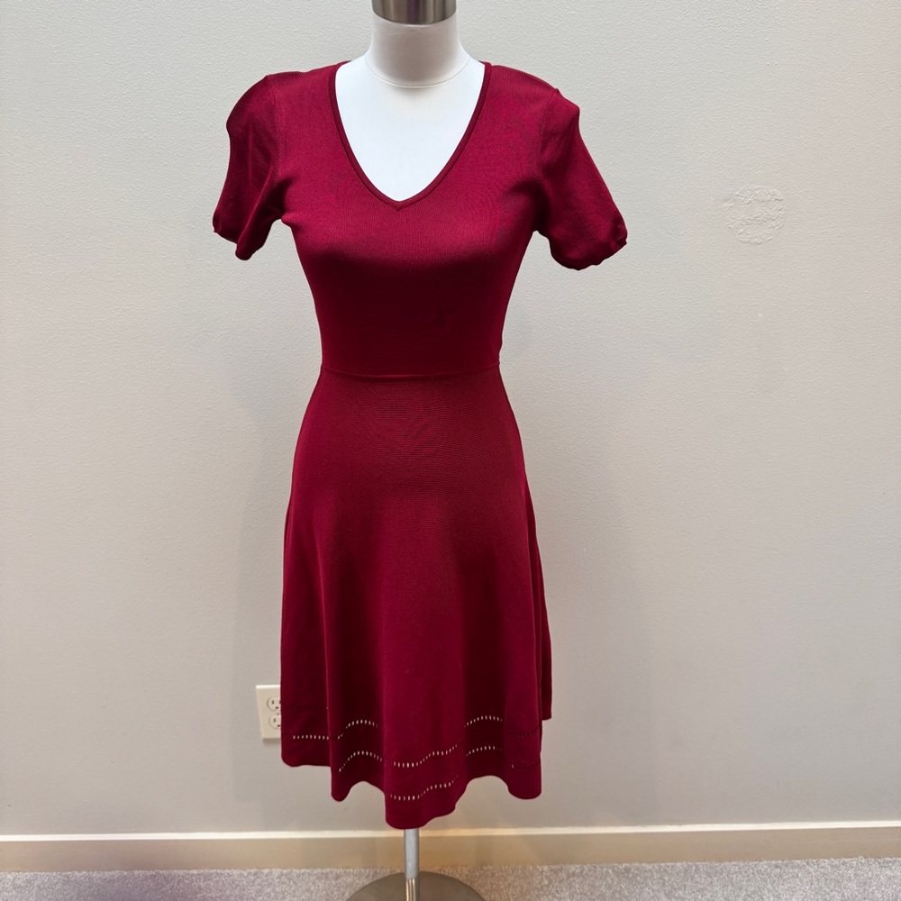 Max Mara Weekend Red Knit Midi Dress